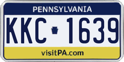 PA license plate KKC1639