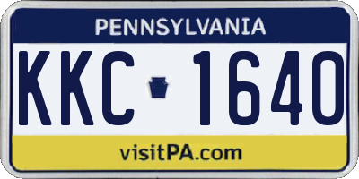 PA license plate KKC1640
