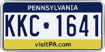 PA license plate KKC1641