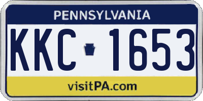 PA license plate KKC1653
