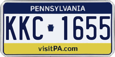 PA license plate KKC1655
