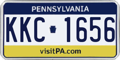 PA license plate KKC1656