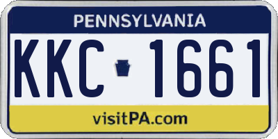 PA license plate KKC1661