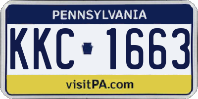 PA license plate KKC1663