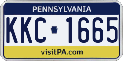 PA license plate KKC1665