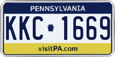 PA license plate KKC1669