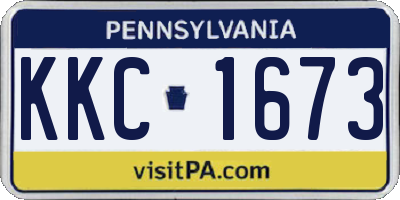 PA license plate KKC1673