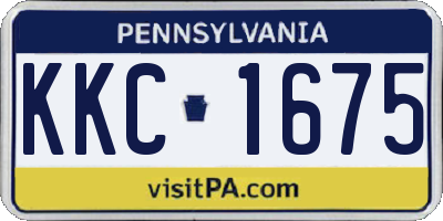 PA license plate KKC1675