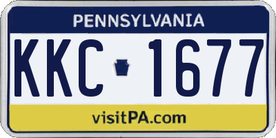 PA license plate KKC1677