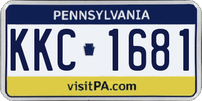 PA license plate KKC1681