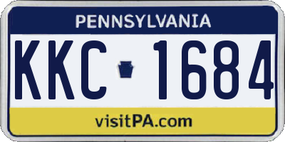 PA license plate KKC1684