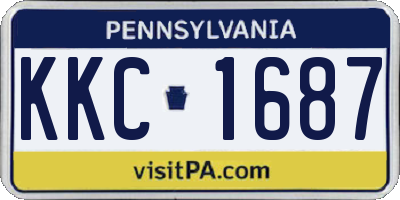 PA license plate KKC1687