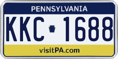 PA license plate KKC1688