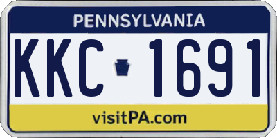 PA license plate KKC1691