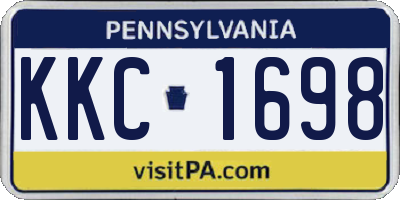 PA license plate KKC1698