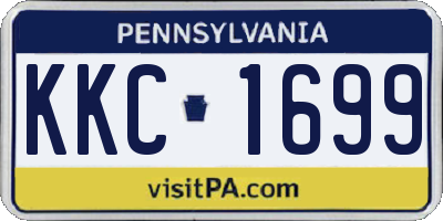 PA license plate KKC1699