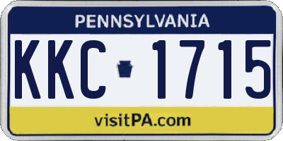 PA license plate KKC1715