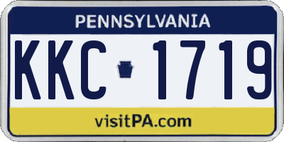 PA license plate KKC1719