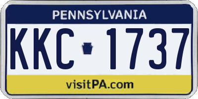 PA license plate KKC1737