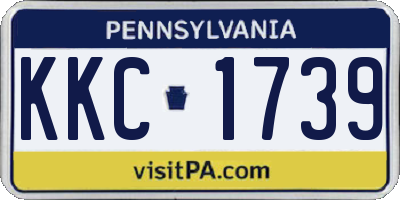 PA license plate KKC1739