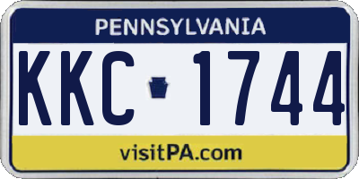 PA license plate KKC1744