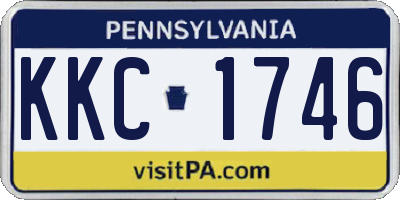 PA license plate KKC1746