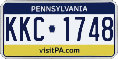 PA license plate KKC1748