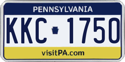 PA license plate KKC1750