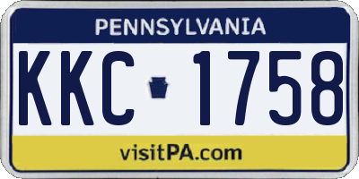 PA license plate KKC1758