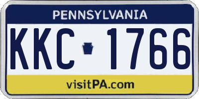 PA license plate KKC1766