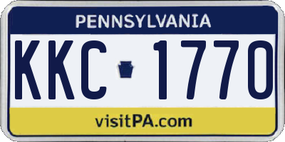 PA license plate KKC1770