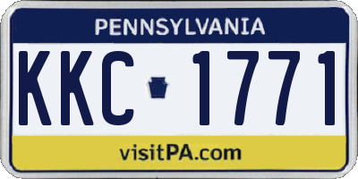 PA license plate KKC1771