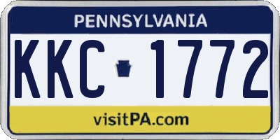 PA license plate KKC1772
