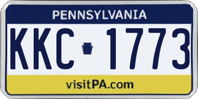 PA license plate KKC1773