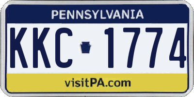 PA license plate KKC1774