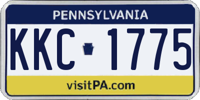 PA license plate KKC1775