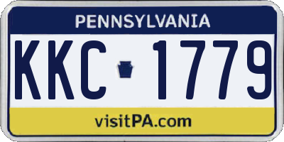 PA license plate KKC1779