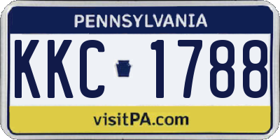 PA license plate KKC1788