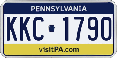 PA license plate KKC1790