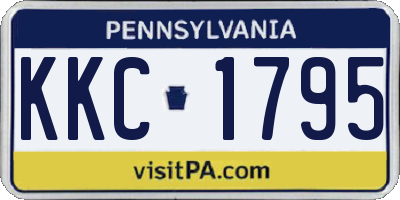 PA license plate KKC1795