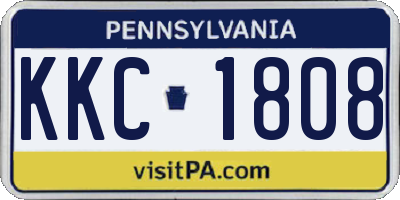 PA license plate KKC1808