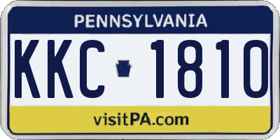 PA license plate KKC1810