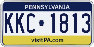 PA license plate KKC1813