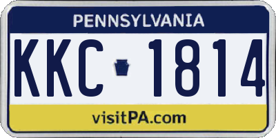 PA license plate KKC1814