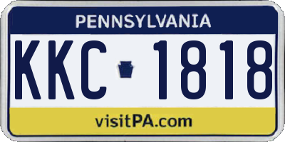 PA license plate KKC1818