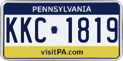 PA license plate KKC1819