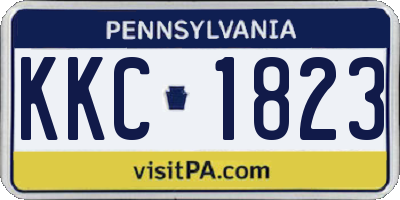 PA license plate KKC1823