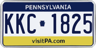 PA license plate KKC1825
