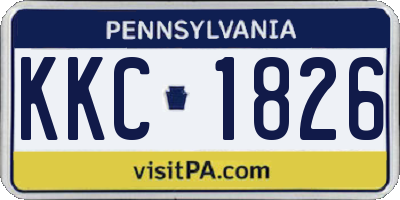 PA license plate KKC1826