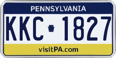 PA license plate KKC1827